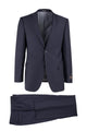Tiglio Italian Suit - Real Wool Fabric Super 150's Novello Navy, Modern Fit Suit in Color Navy