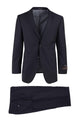 Tiglio Italian Suit - Real Wool Fabric Super 150's Novello Black, Modern Fit Suit in Color Black