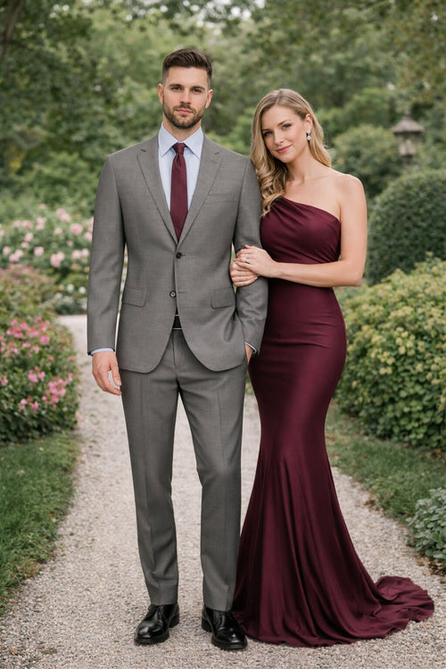 Slim Fit Tiglio Wool Suit Modern Tailored Two-Piece Formal Suit