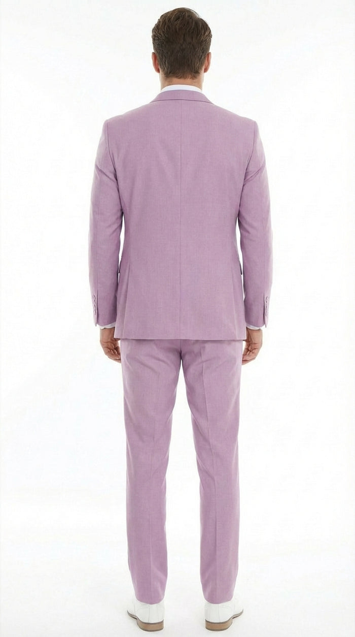 Mens Dusty Rose 3 Piece Suit Modern Pink Formal Suit Set for Wedding, Prom and Special Events Pinkish Color