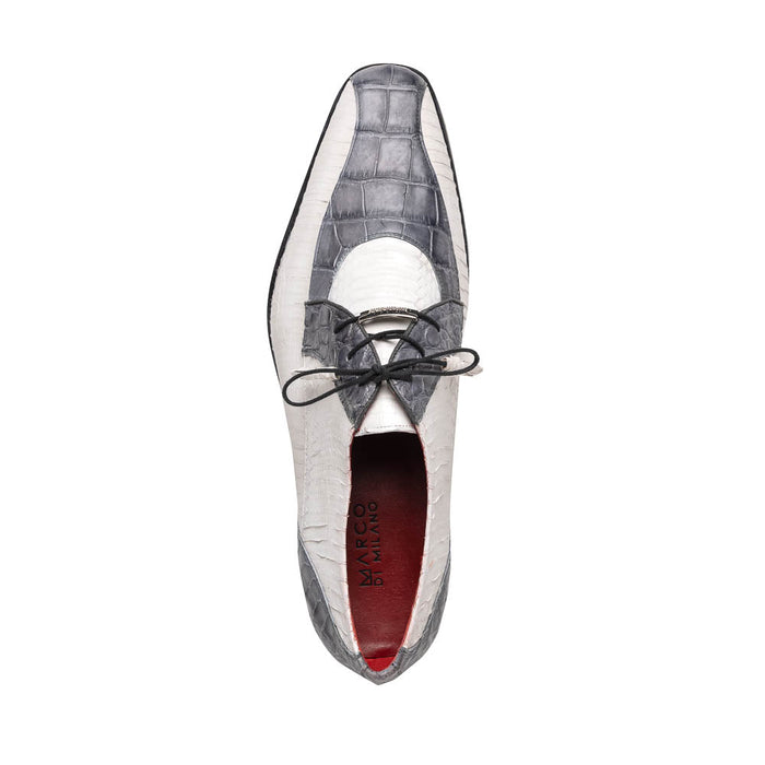 Marco_Di_Milano Moncalieri - Gray & White Leather Loafer