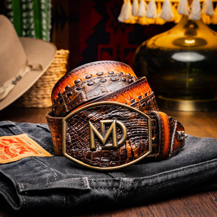 Marco Di Milano Montana Belt - Aged Brown Leather Shoes