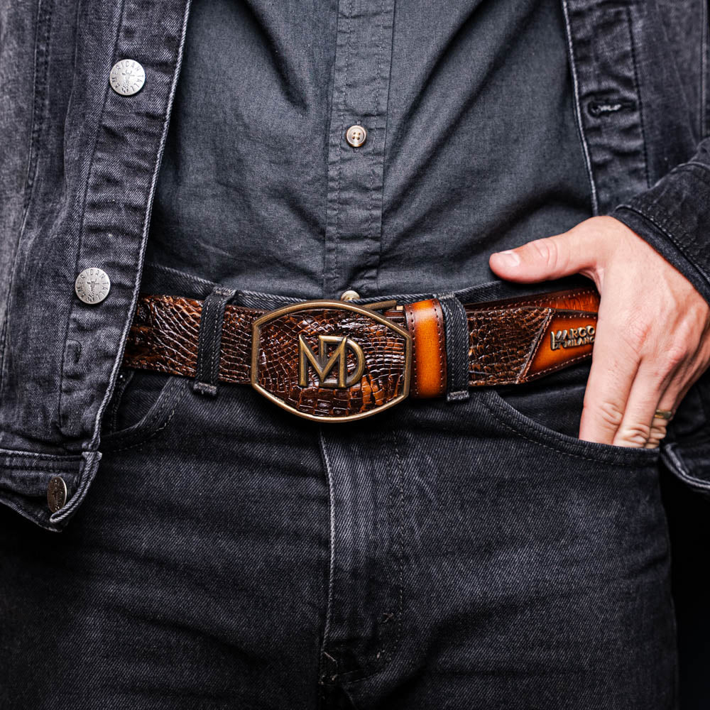 Marco Di Milano Montana Belt Aged Brown - 36