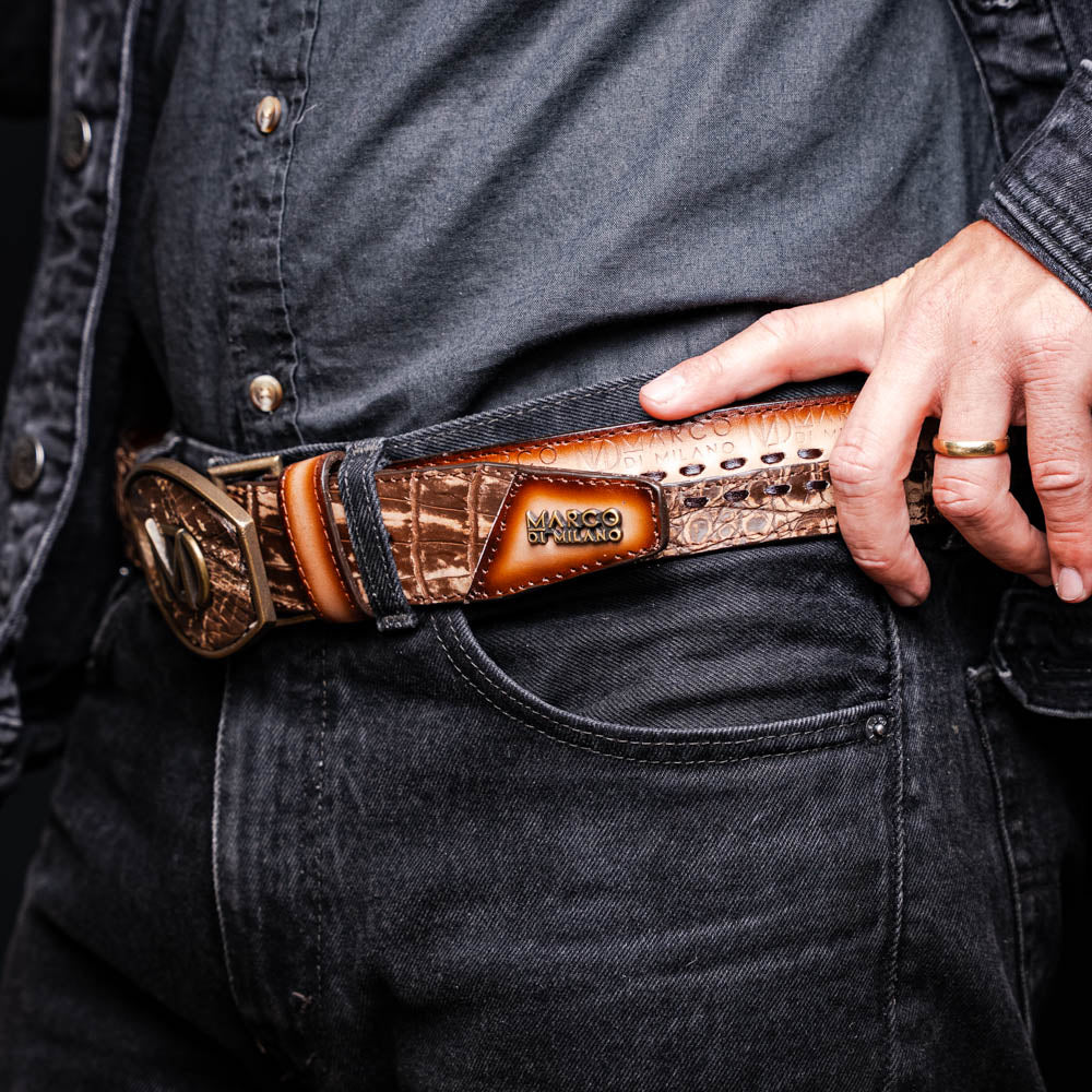 Marco Di Milano Montana Belt Stone Brown - 36
