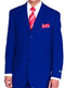 Cheap Priced Suit - Mens 3 Button Classic Fit Poplin Royal Blue Suit