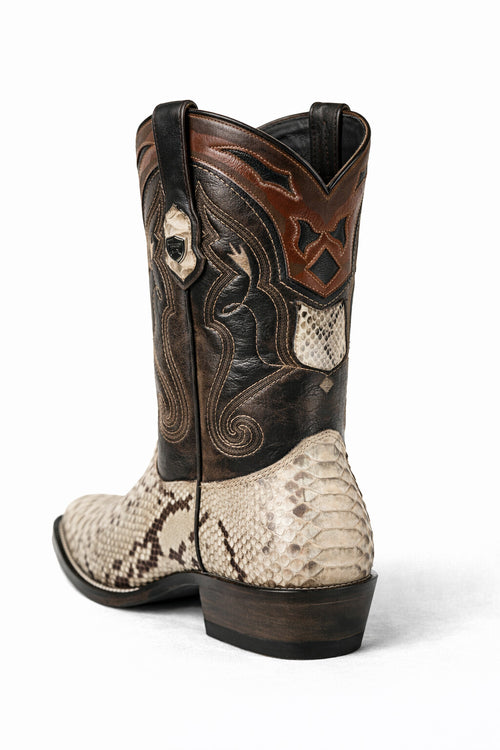 Men's Wild West Python Skin J Toe Boots 29957-New Designer Collection