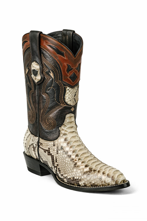 Men's Wild West Python Skin J Toe Boots 29957-New Designer Collection