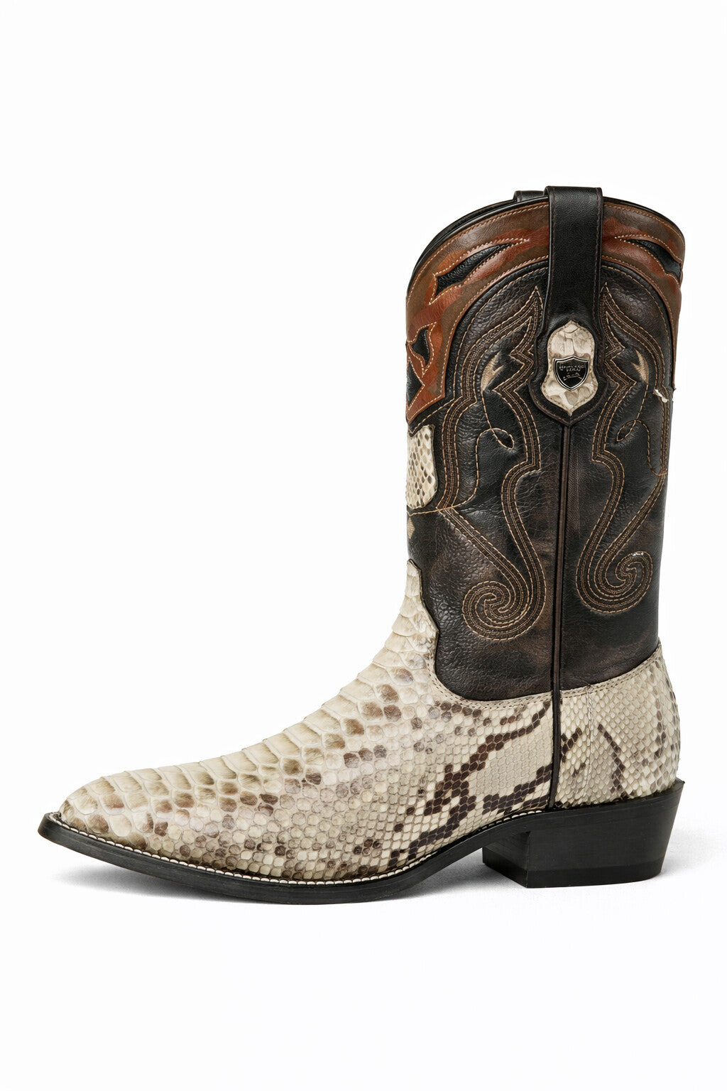 Men's Wild West Python Skin J Toe Boots 29957-New Designer Collection - 6