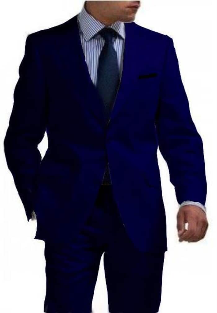Mens Big and Tall Linen Suits - Navy Slim Fit Summer Fabric Suit