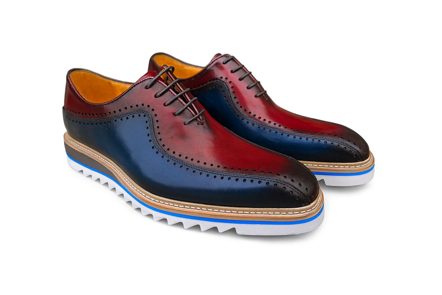 Carrucci Stylish Two-Tone Brogue Oxford - 8.5