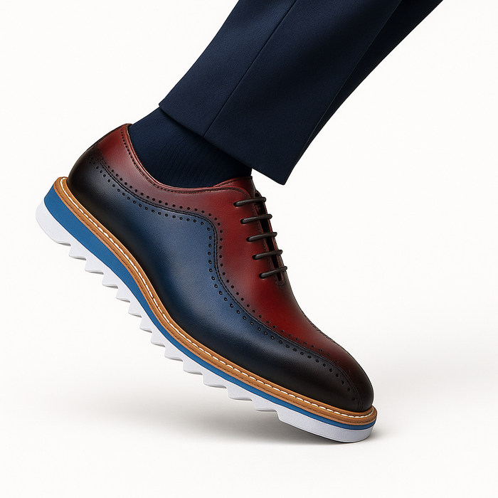 Carrucci Stylish Two-Tone Brogue Oxford