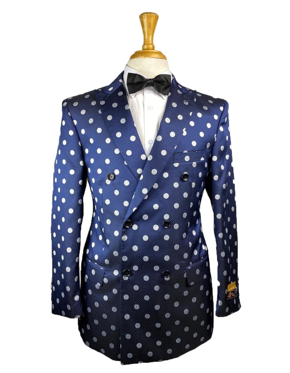 Navy Groomsmen Suits - 6 Button Suit - Navy