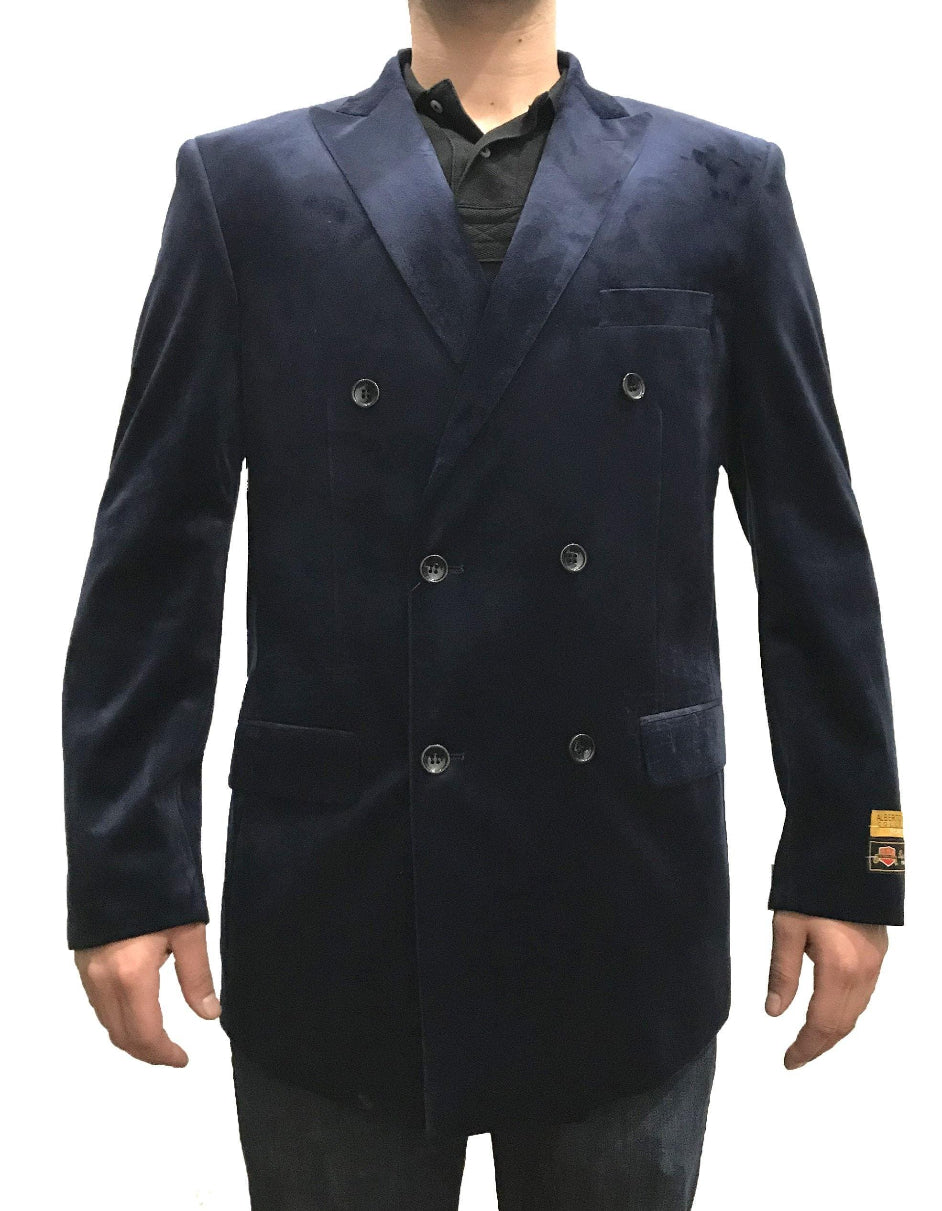 Navy Groomsmen Suits - Double Breasted Blazer Suit - Navy