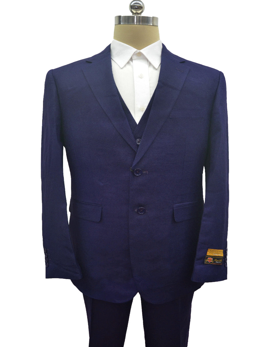 Modern Fit - Navy Groomsmen Suits - Modern Fit Suit - Side Vented Suit - Navy