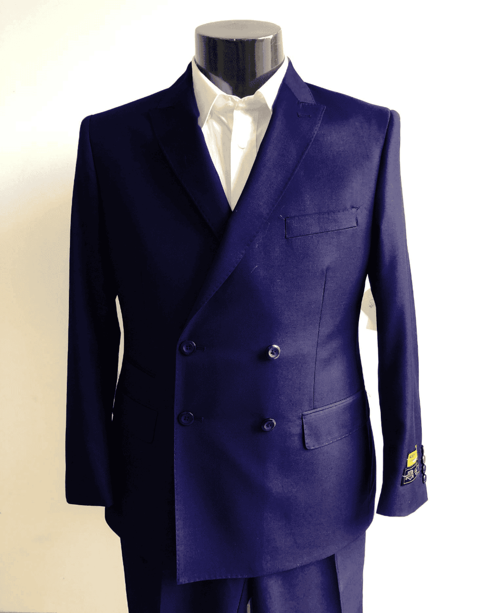 Navy Groomsmen Suits - Double Breasted Suit - Slim fit Suit - Navy