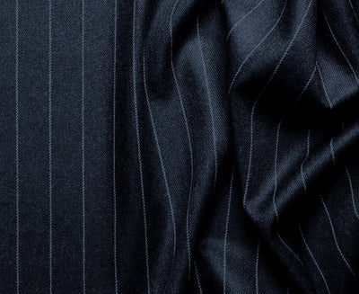 Sovana Collection - Regular Fit 3 Piece Suit 2 Button Tone on Tone Stripe in Navy