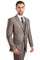 "Grey Sharkskin Business Suit for Men - Two Button Vested Style"