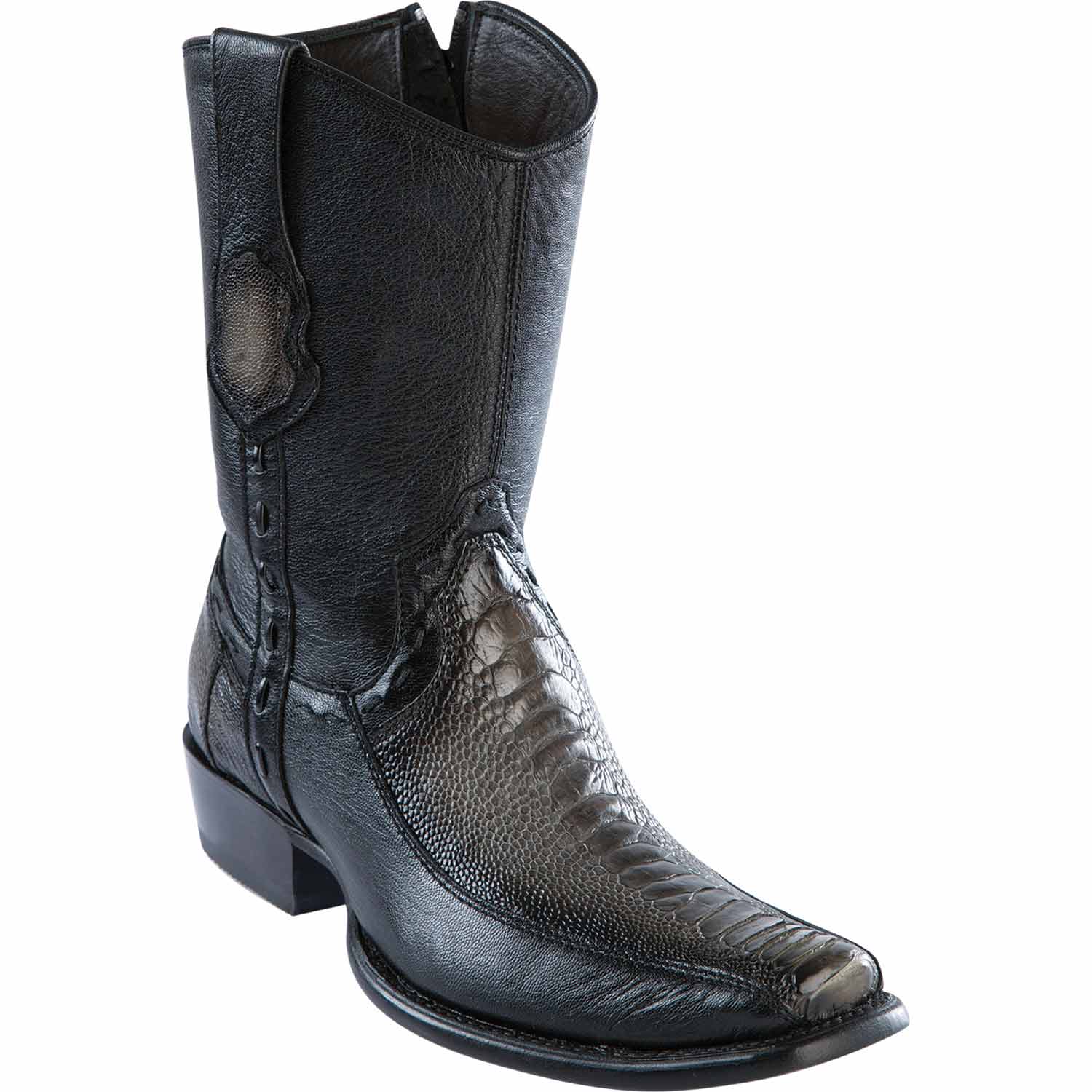 Men's Wild West Ostrich Leg with Deer Dubai Toe Short Boots 279BF05 - 6