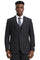 Men's Stacy Adams Vest Classic Bold Windowpane Suit in Dark Charcoal Grey