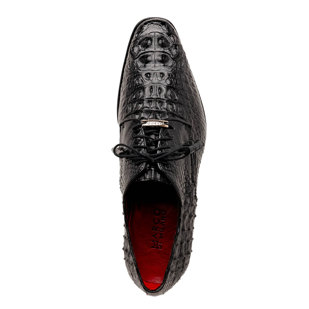 Marco Di Milano Nilo Black Nile Crocodile Derby Shoe - 8