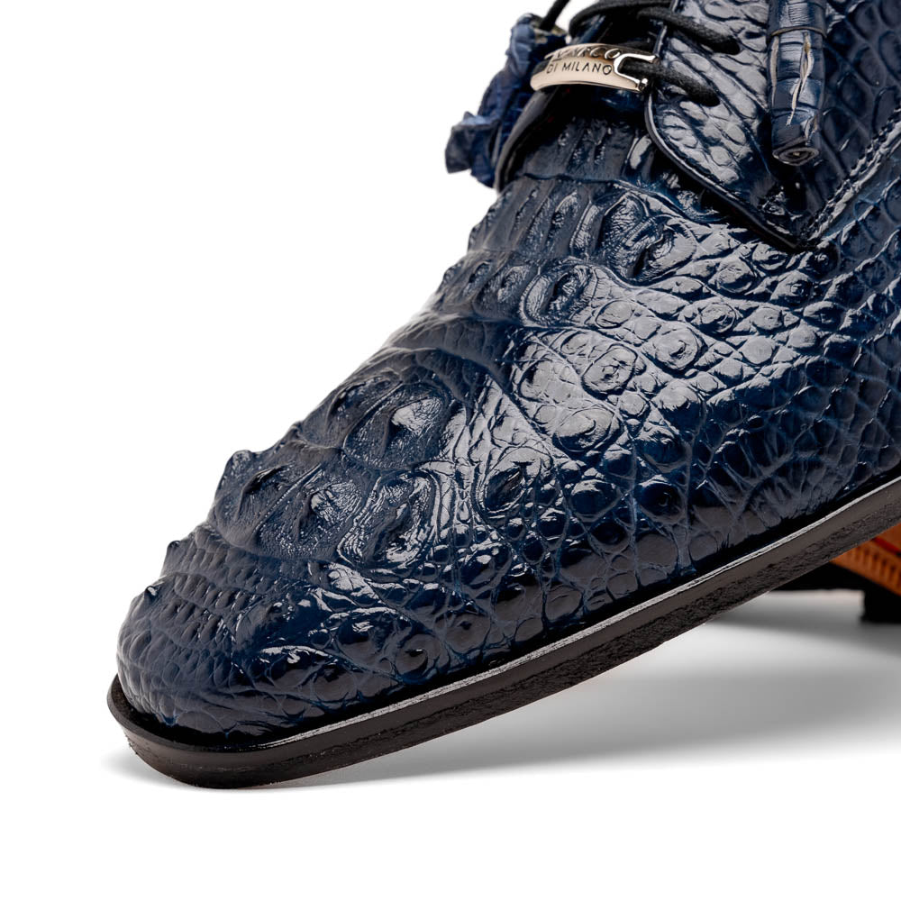 Marco Di Milano Nilo Navy Nile Crocodile Derby Shoe - 9.5