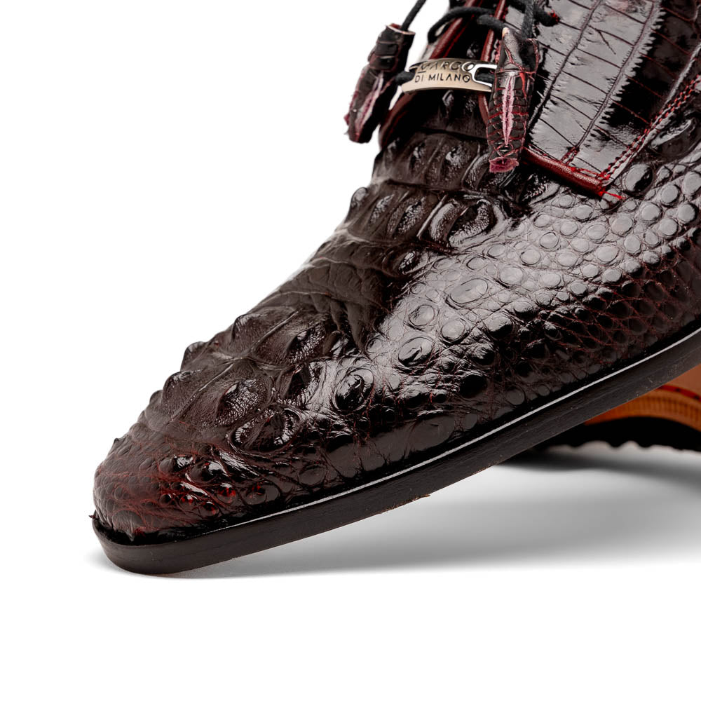 Marco Di Milano Nilo Wine Nile Crocodile Derby Shoe - 9