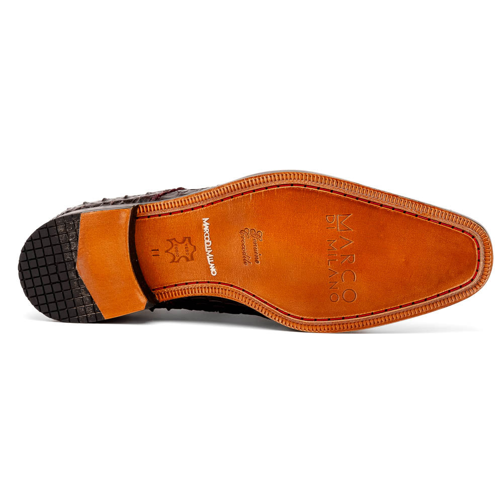 Marco Di Milano Nilo Wine Nile Crocodile Derby Shoe - 9