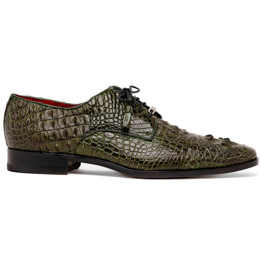 Marco Di Milano Nilo Forest Green Nile Crocodile Derby Shoe - 8.5