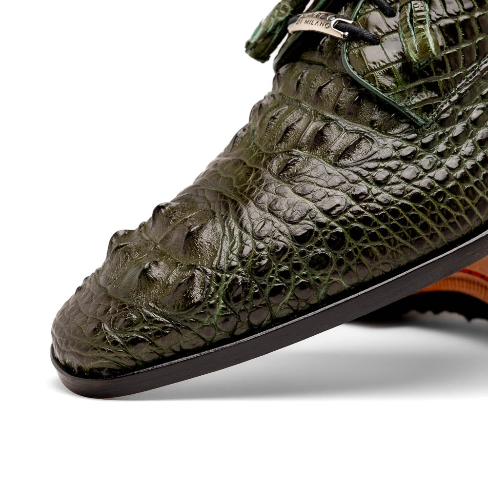 Marco Di Milano Nilo Forest Green Nile Crocodile Derby Shoe - 8.5