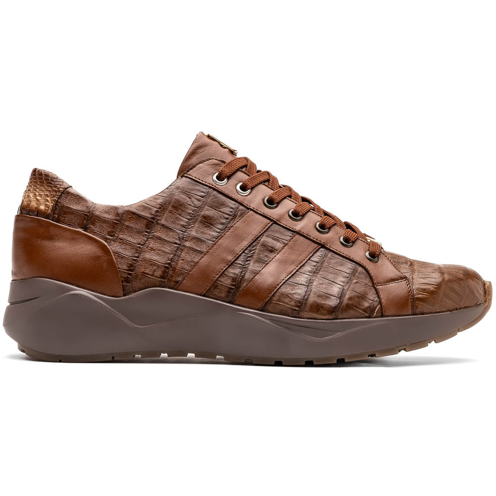 Marco Di Milano Nino Men's Bay Apache Sleek Genuine Caiman Crocodile Sneaker - 8