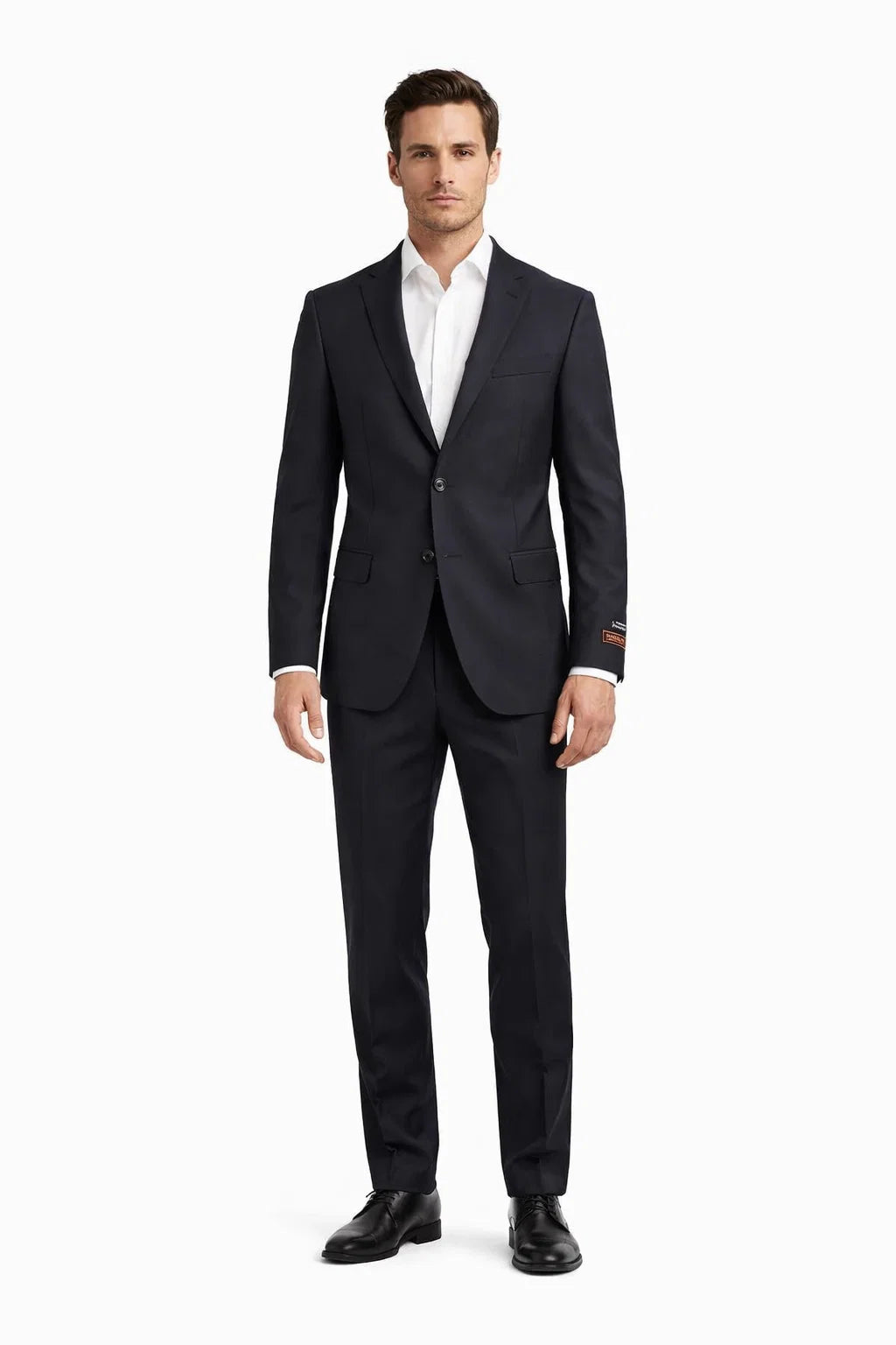 Novello Black, Modern Fit, Pure Wool Suit by Tiglio Luxe TIG1001 - 36S