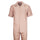 Mens Oatmeal Linen Shirt and Pants Casual Outfit Set