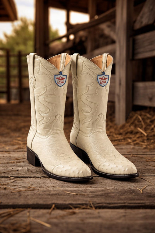 Off White Western Boots - Ivory Cowboy Boots - Cream Western Boots-New Designer Collection