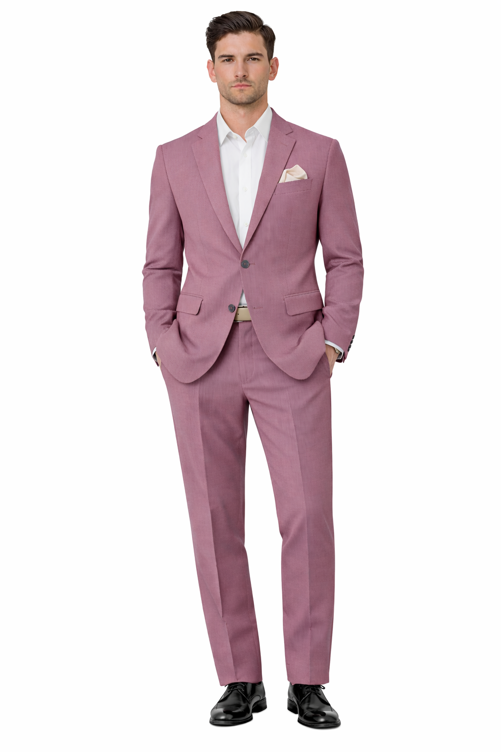 Old Rose Gold Suit - Wedding Mauve Color Suit - Dusty Rose-New Designer Collection - 38 Short Jacket+32 Waist Adjustable 28to34)(Height: 5 4 to5 7 )(Neck  15-16.5)S-M)