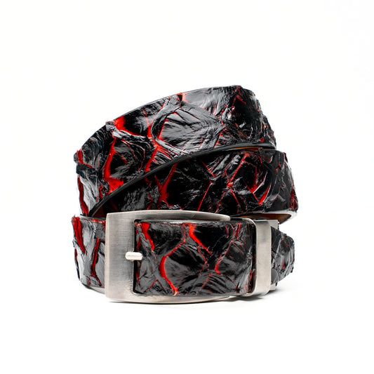 Marco Di Milano Olivieri Blackcherry Leather Belted Loafer