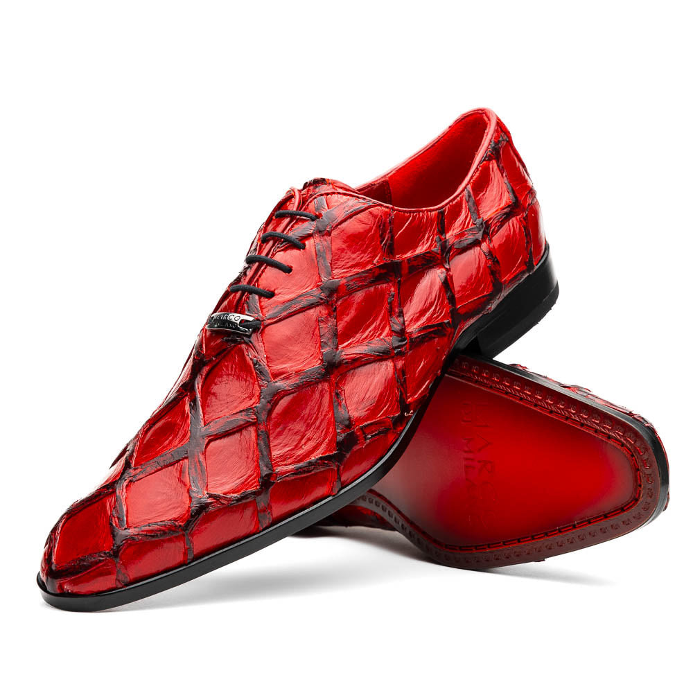 Marco Di Milano Olivieri Red Pirarucu Dress Shoe Oxfords - 8