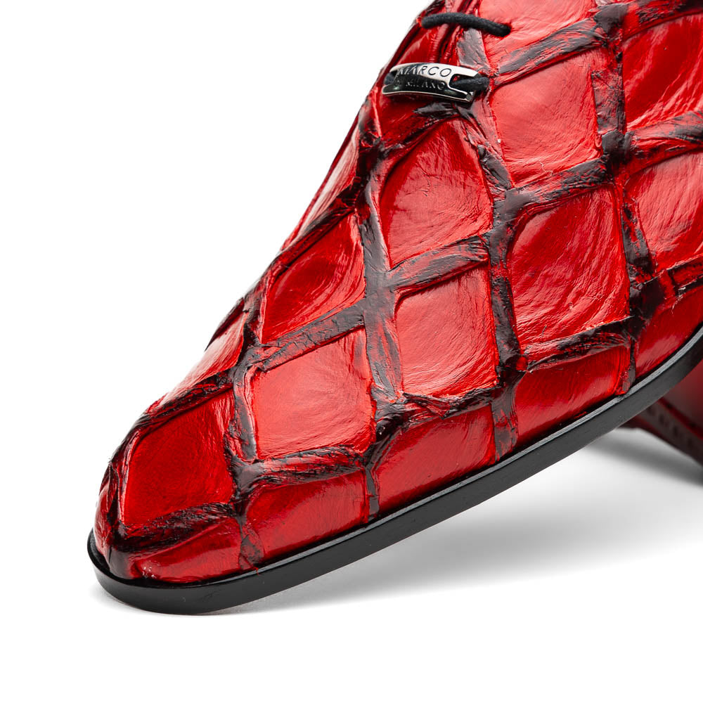 Marco Di Milano Olivieri Red Pirarucu Dress Shoe Oxfords - 8