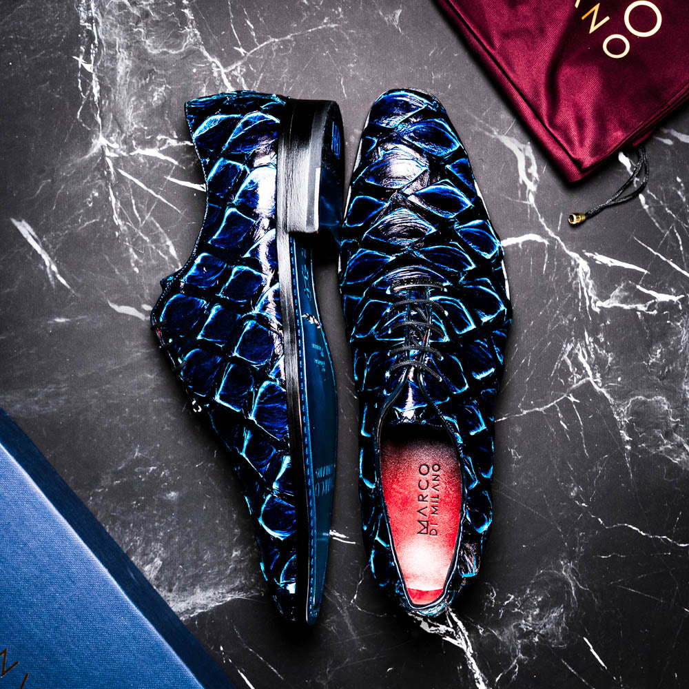 Marco Di Milano Olivieri - Royal Blue Leather Dress Shoe - 7 USA