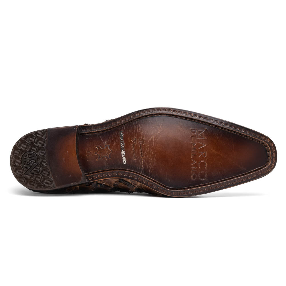 Marco Di Milano Olivieri Clear Brown Pirarucu Dress Shoe Oxfords - 8