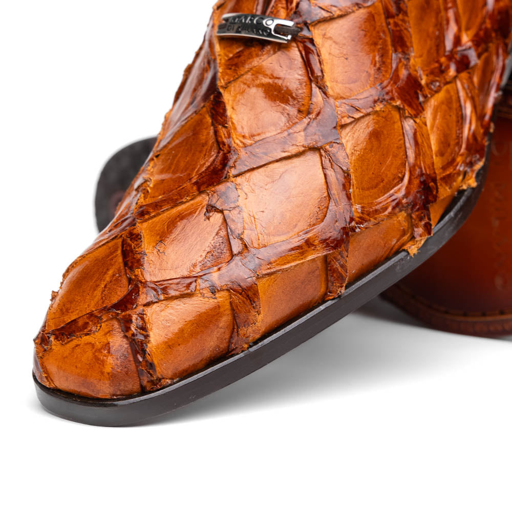 Marco Di Milano Olivieri Cognac Pirarucu Dress Shoe Oxfords - 8.5