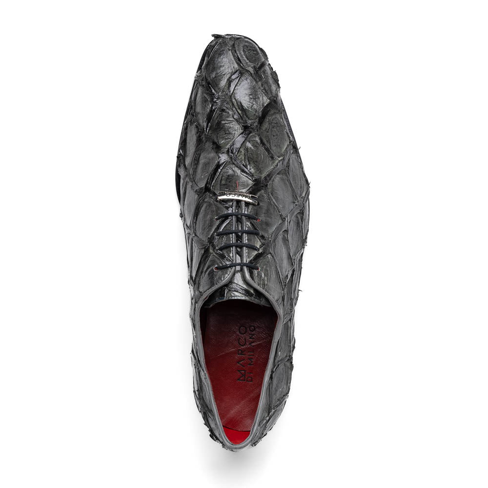 Marco Di Milano Olivieri Gray Pirarucu Dress Shoe Oxfords - 8.5
