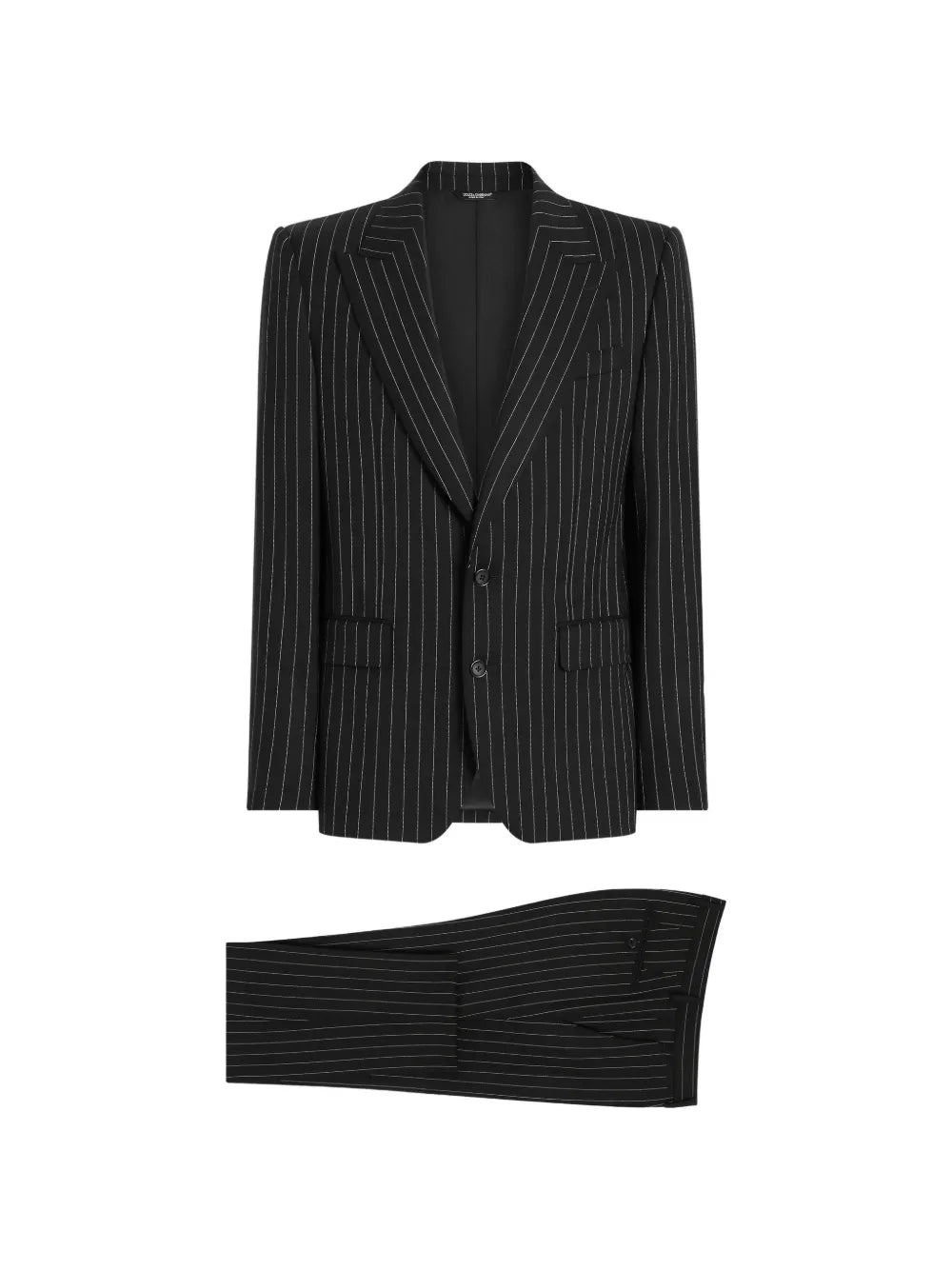 Men’s Black Pinstripe 2-Piece Tuxedo Suit – Two-Button Jacket and Matching Formal Pants - 34 Short or Extra Small