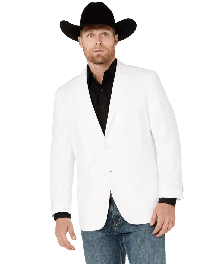 Mens White Western Blazer â€“ Classic Cowboy Style Sport Coat for Formal - Cowboy Jacket