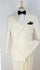Men’s ivory Cream Double Breasted Suit – Classic Formal Tuxedo Style Suit for Weddings off White Color