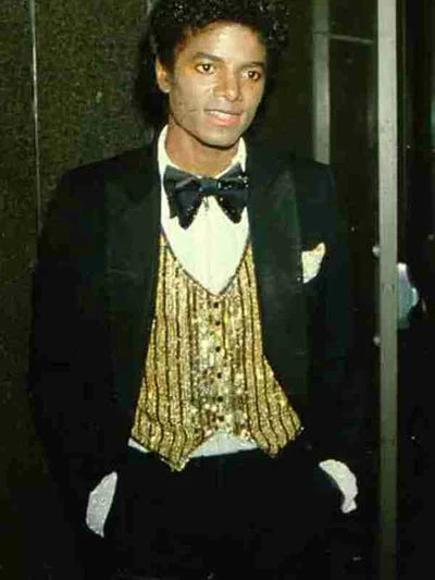 Men’s Black Tuxedo Blazer Michael Jackson Award Ceremony Vintage Jacket – Classic Formal, Elegant Party Dinner Jacket - 36 Short