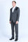 Men’s Dark Charcoal Western Blazer with Black Suede Yokes, Cowboy Sport Coat for Ranch Wedding and Country Events By Platini