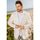 Men’s Off White Casual Blazer – Classic Western Style Lightweight Summer Cowboy Jacket Casual Ivory Cream Color