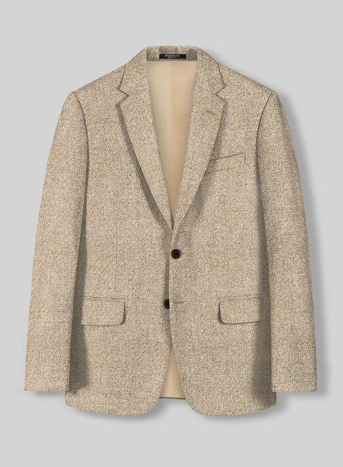 Men’s Light Tan Sand Tweed Cowboy Blazer – Country Style Western Jacket for Casual, Ranch, Saco Para Vaquero