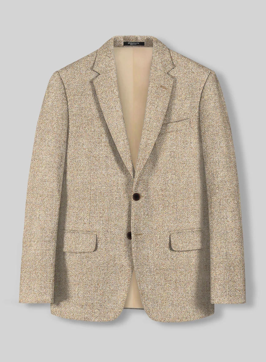 Men’s Light Tan Sand Tweed Cowboy Blazer – Country Style Western Jacket for Casual, Ranch, Saco Para Vaquero - 36 Short