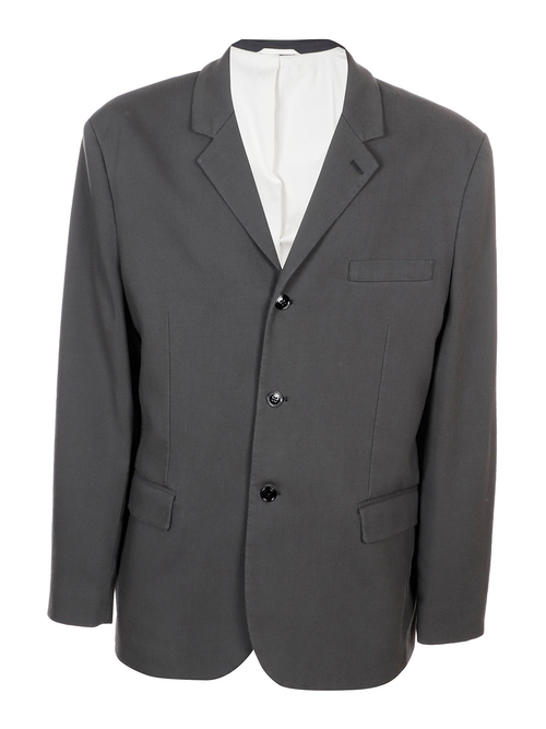 Mens Charcoal Grey Three Buttons Western Blazer – Classic Fit Cowboy Style Three Button Formal Dress Jacket